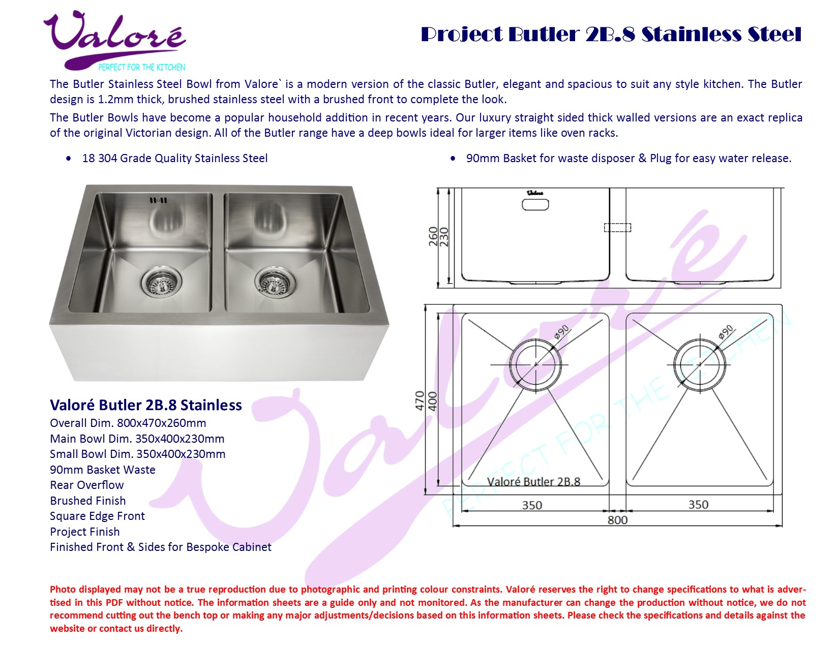 Valoré Butler 2B.8 Stainless